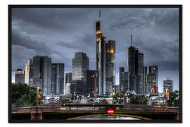 Gerahmter Kunstdruck Skyline Frankfurt am Main III