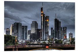 Foam board print Skyline Frankfurt am Main III