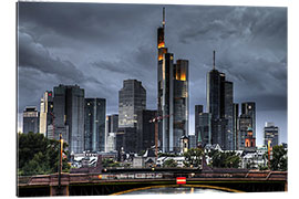 Tableau en plexi-alu Skyline Frankfurt am Main III