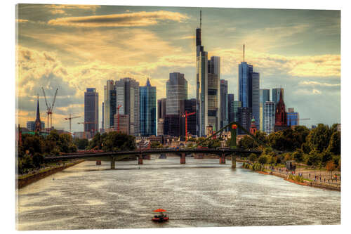 Quadro em acrílico Skyline Frankfurt am Main II