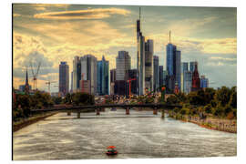 Tableau en aluminium Skyline Frankfurt am Main II