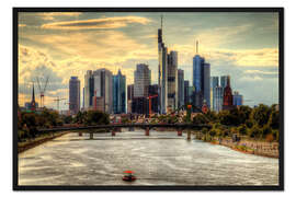 Gerahmter Kunstdruck Skyline Frankfurt am Main II