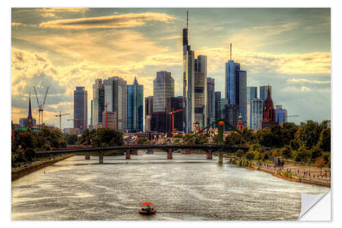 Autocolante decorativo Skyline Frankfurt am Main II