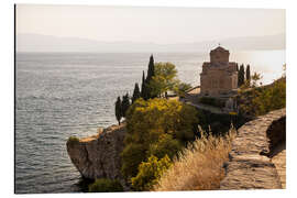 Tableau en aluminium St. Jovan Kaneo at Lake Ohrid, North Macedonia I