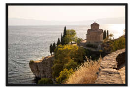 Gerahmter Kunstdruck St. Jovan Kaneo am Ohridsee, Nordmazedonien I