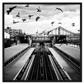 Gerahmter Kunstdruck Gesundbrunnen, Blick auf die Swinemünder Brücke