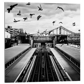 Tableau en plexi-alu Gesundbrunnen, View of Swinemuend Bridge, Berlin