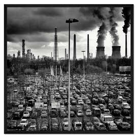 Gerahmter Kunstdruck Wesseling, Rheinland Raffinerie