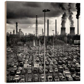 Wood print Wesseling, Rhineland Refinery