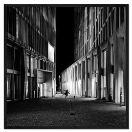 Gerahmter Kunstdruck Figur mit Hund, Jean Mannet Str, Berlin