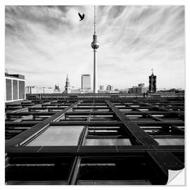 Självhäftande poster View of the Television Tower, Berlin