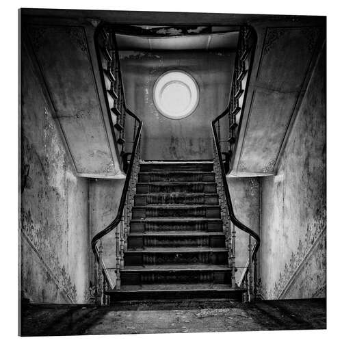 Acrylglas print Staircase in an Abandoned House, Belgium