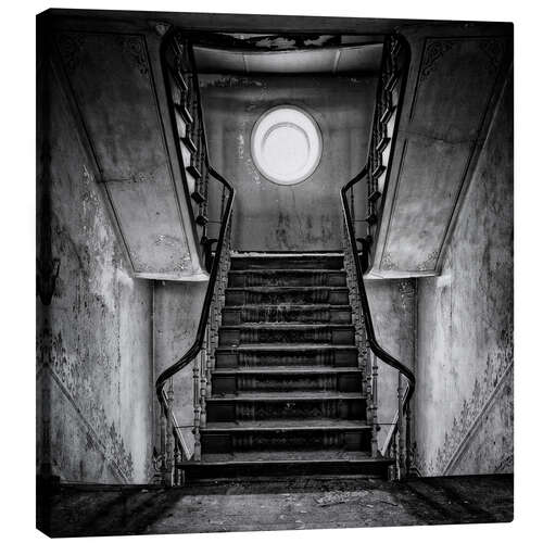 Canvas print Staircase in an Abandoned House, Belgium