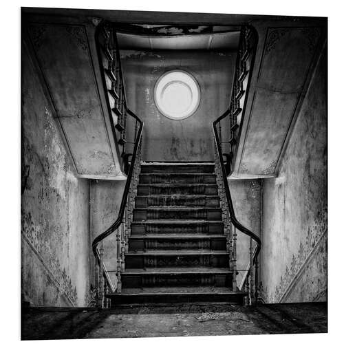 Foam board print Staircase in an Abandoned House, Belgium