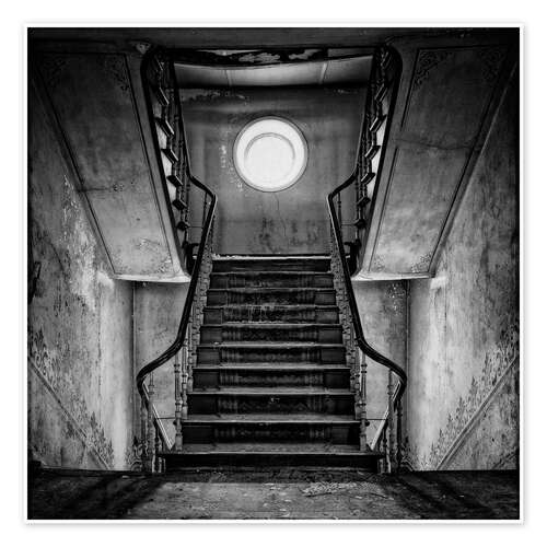 Póster Staircase in an Abandoned House, Belgium