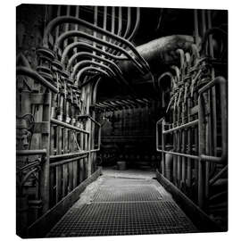 Canvas print Twisted Pipes in a Blast Furnace