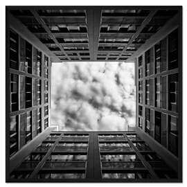 Gerahmter Kunstdruck Blich nach oben II