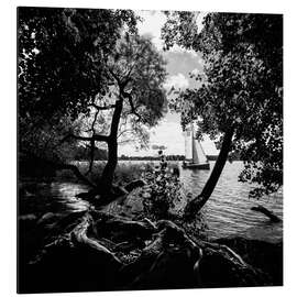 Magnettafel Segelboot in Ufernähe