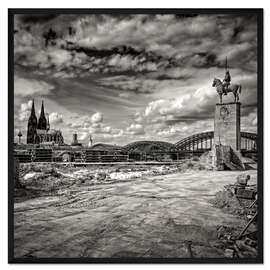 Gerahmter Kunstdruck Die Hohenzollernbrücke und der Kölner Dom