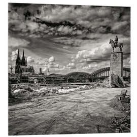 Foam board print The Hohenzollern Bridge and Cologne Cathedral