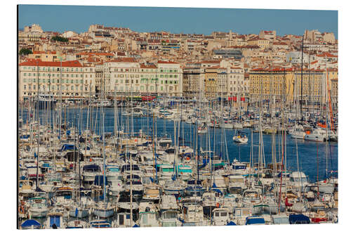 Cuadro de aluminio Marseille, high view down onto the Old Port