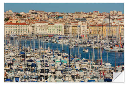 Autocolante decorativo Marseille, high view down onto the Old Port