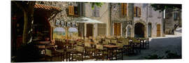 Aluminium print Sidewalk cafe in Claviers, Provence-Alpes-Cote d'Azur