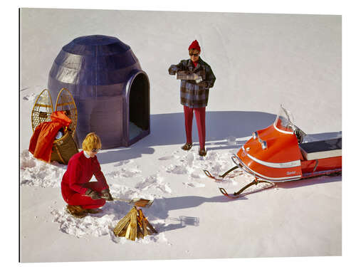 Gallery print Retro camping with prefab igloo, 1970s