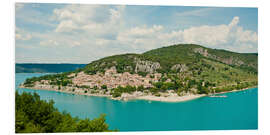 Foam board print Bauduen, Lake of Sainte-Croix, Provence