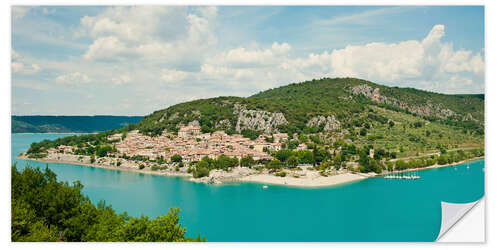 Selvklebende plakat Bauduen, Lake of Sainte-Croix, Provence