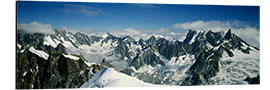 Quadro em alumínio High angle view of Mount Blanc, the Alps