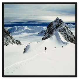 Gerahmter Kunstdruck Oberer Foxgletscher Westland, Neuseeland