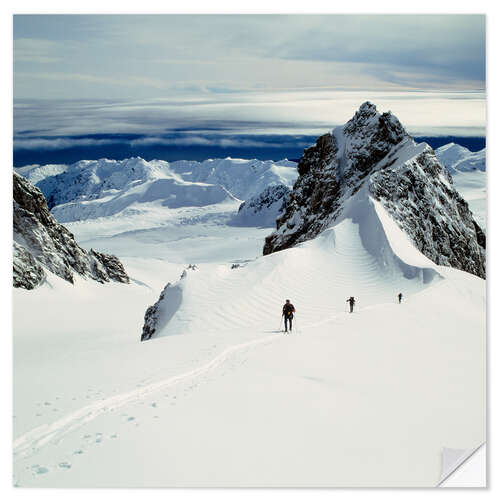 Wandsticker Oberer Foxgletscher Westland, Neuseeland