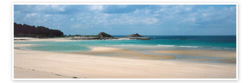 Poster Beach of Sables-d'Or-les-Pins, Cotes-d'Armor, Brittany