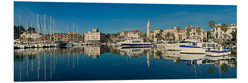 Tableau en PVC Boats moored at a port, Sanary-sur-Mer, Provence