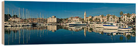 Holzbild Boote in einem Hafen, Sanary-sur-Mer, Provence