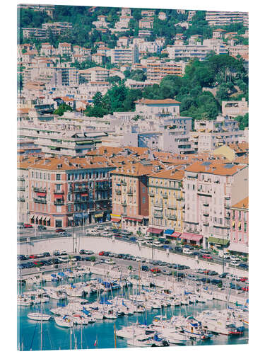 Acrylic print High angle view of boats, Nice, Côte d'Azur