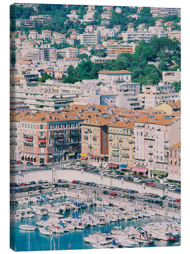 Canvas print High angle view of boats, Nice, Côte d'Azur