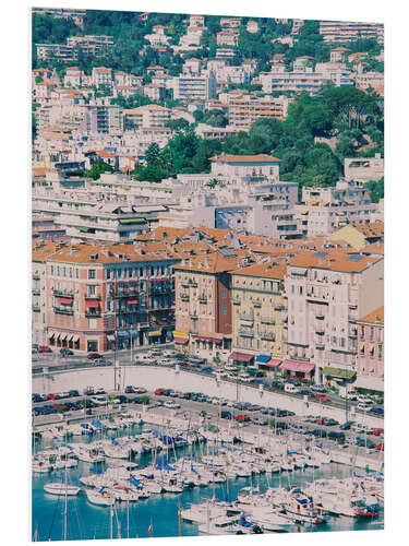 Bilde på skumplate High angle view of boats, Nice, Côte d'Azur