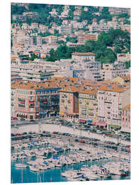 Foam board print High angle view of boats, Nice, Côte d'Azur