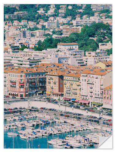 Selvklæbende plakat High angle view of boats, Nice, Côte d'Azur