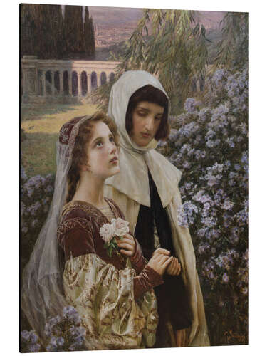 Aluminiumtavla Dante and Beatrice, Vita Nova, 1903