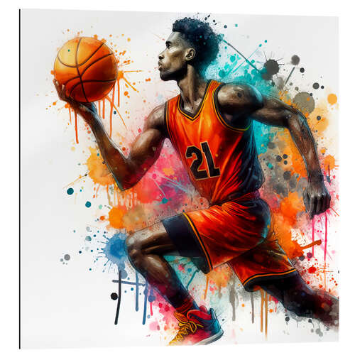 Gallery print Basketball player goes to basket I