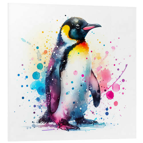 Foam board print Penguin in watercolour