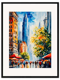 Innrammet kunsttrykk New York souvenir