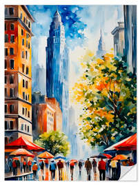 Selvklebende plakat New York souvenir