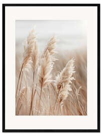 Framed art print Pampas grass by the sea