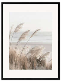 Kunsttryk i ramme Pampas grass on the coast