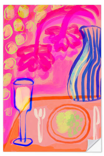 Selvklebende plakat Neon Still Life No 6