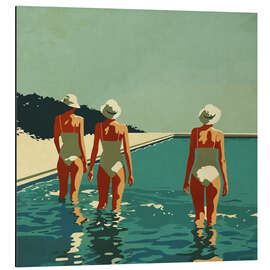 Magnettafel Three at the pool